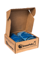 13 Gallon Opaque Gray Blue Tall Kitchen Drawstring Trash Bags, 100% Recycled Plastic-Brown Box Pack