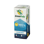 13 Gallon Clear Tall Kitchen Drawstring Trash Bags, 100% Recycled Plastic