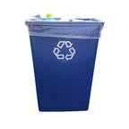 GreenPolly 33 Gallon Slim Jim Liner – Clear Commercial Durable Trash Bags, 100% Recycled Plastic, 100 Count
